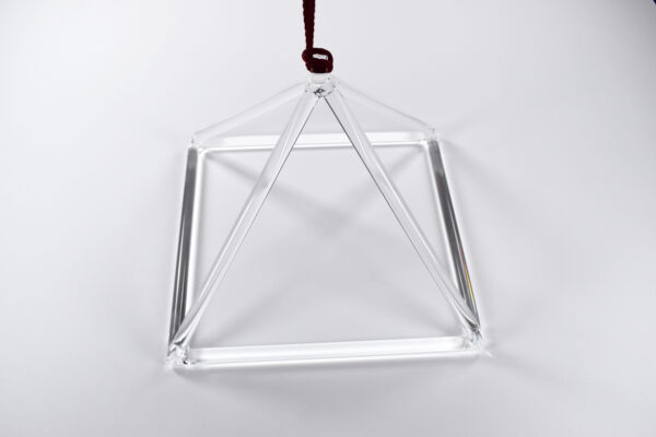 10-Inch Transparent Glass Singing Pyramid