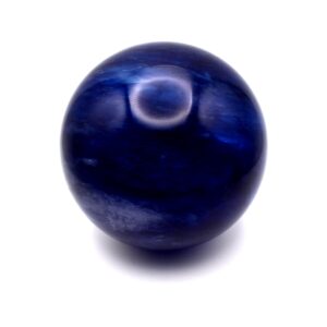 Polished Smelt Glass Sphere – Lapis Blue