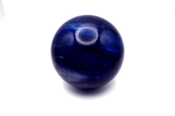 Polished Smelt Glass Sphere – Lapis Blue