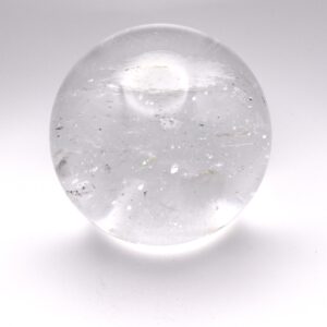 Polished Smelt Glass Sphere – Cloudy Clear