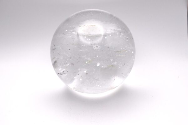 Polished Smelt Glass Sphere – Cloudy Clear