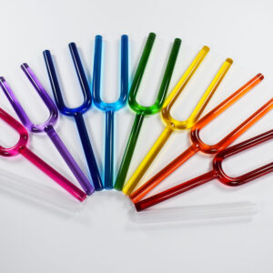 Multi-Color Glass Tuning Fork Set - 8 Pieces